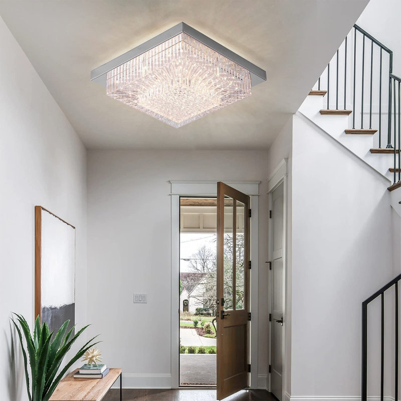 Everly Quinn Indoor Flush Mount Light Fixtures 12 Inch LED Ceiling